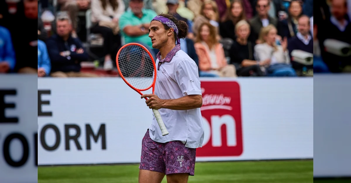 Mattia Bellucci sconfitto da Raphael Collignon negli ottavi di finale dell'Atp Halle sull'erba