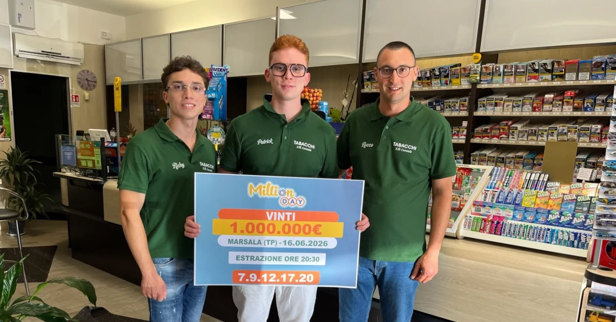 Marsala, vincita milionaria al MillionDay