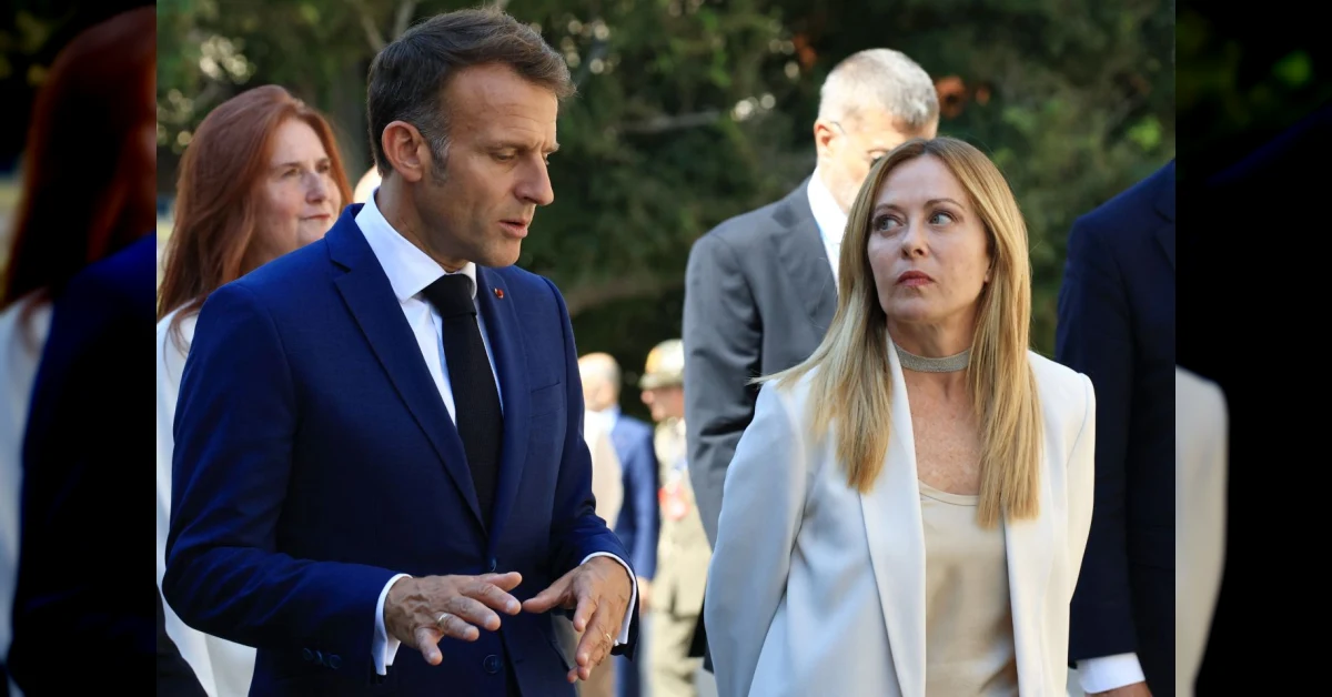 Vertice Italia-Francia a Cap d'Antibes: Meloni e Macron si stringono la mano per la cooperazione su difesa e spazio