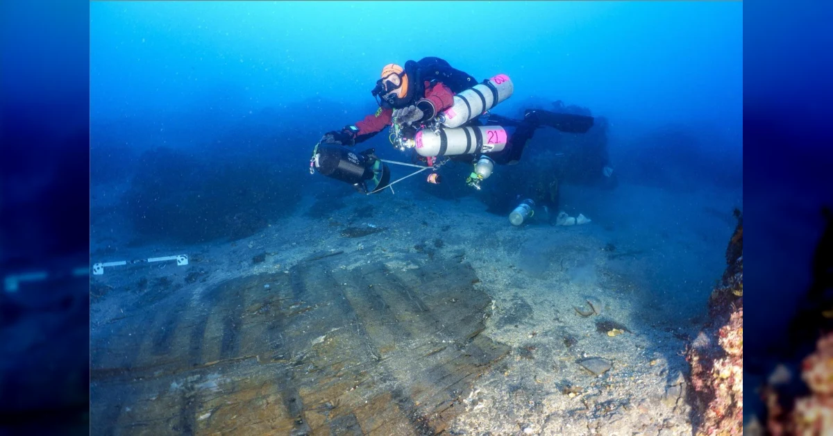 Recupero relitto nave ellenistica Secca di Capistello Lipari scafo duemila anni