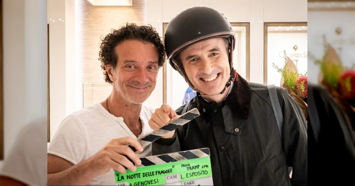 Ficarra e Picone nel film La notte delle fragole, commedia diretta da Alessandro Genovesi in uscita il 26 novembre 2026