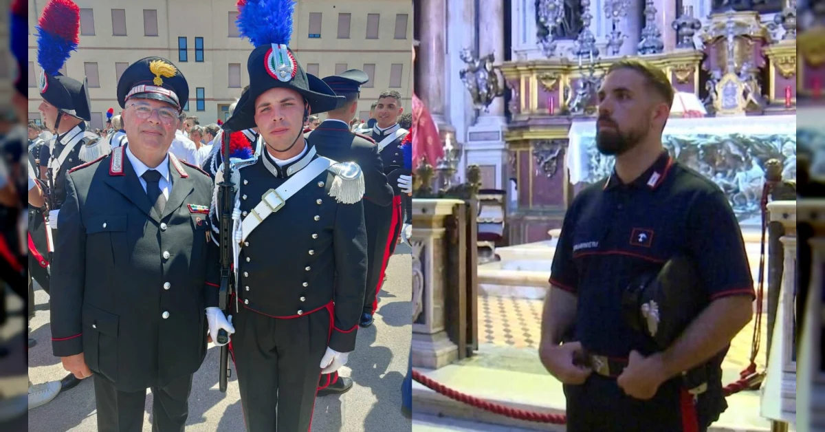 Carabiniere Gabriele Monachella coinvolto nel salvataggio della mitra di San Gennaro a Napoli