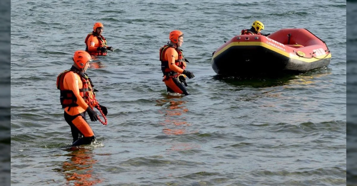 Ricerche bimba dispersa lago di Como sommozzatori Vigili del Fuoco