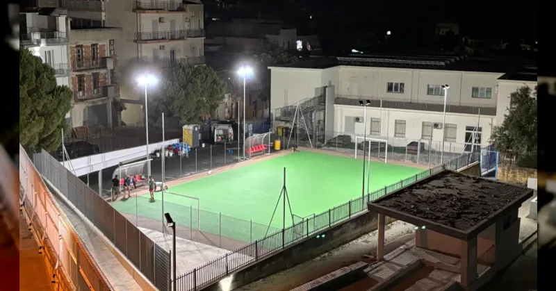 Da stasera luci accese al campetto Catusi a Sciacca, una svolta per quest'area della città