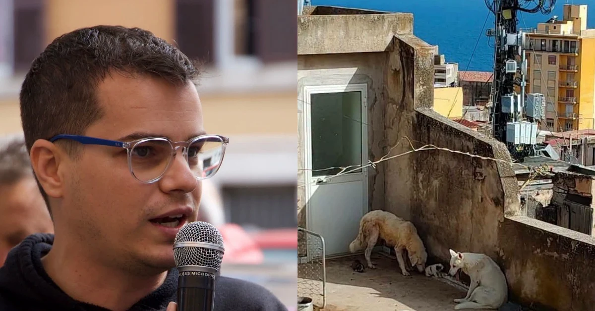 Enrico Rizzi, attivista animalista, minacciato prima della manifestazione a Sciacca per i cani uccisi.
