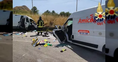Scontro frontale tra due furgoni nell’Ennese, due morti e tre feriti gravi