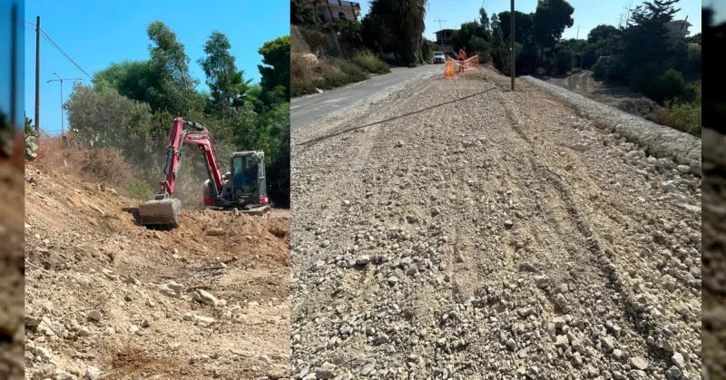 Frana in contrada Bordea di Sciacca, al via i lavori di messa in sicurezza
