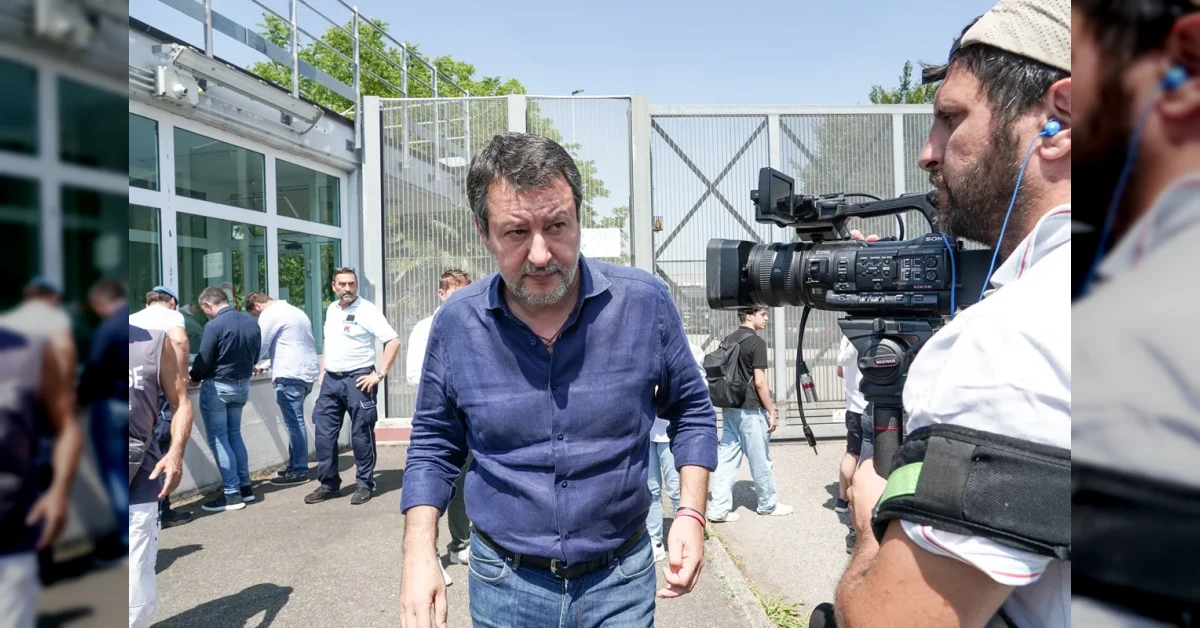 Matteo Salvini in visita al carcere di Bollate per incontrare Mario Roggero