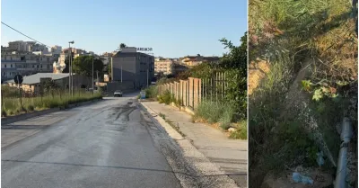 Perdite idriche a Sciacca, nella parte alta di via Lioni l'acqua allaga anche nella campagna