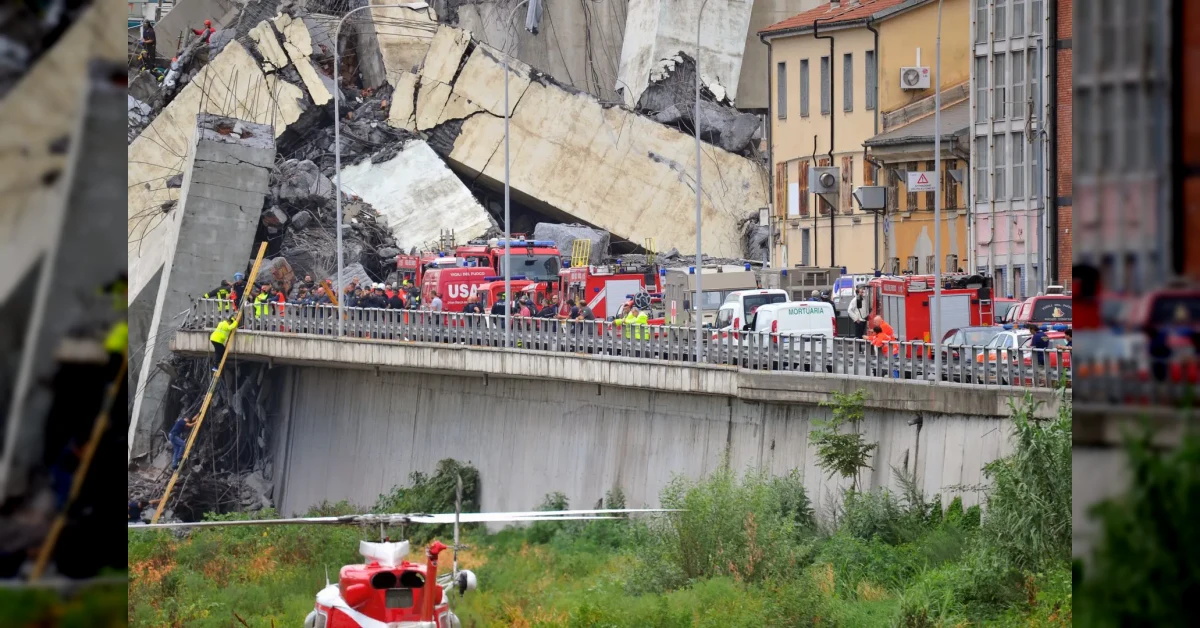 Genova ricorda le 43 vittime del crollo di ponte Morandi nell'ottavo anniversario, con i nomi proiettati sul palazzo della Regione Liguria