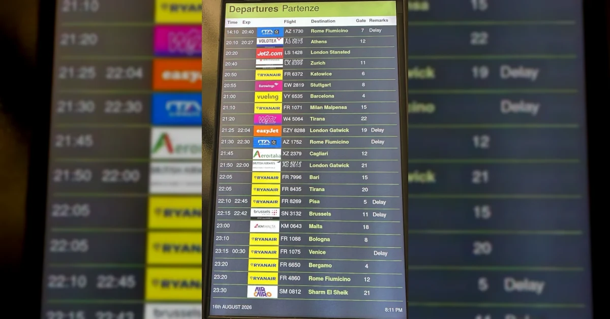 Aereo in decollo dall'aeroporto di Catania con l'Etna sullo sfondo