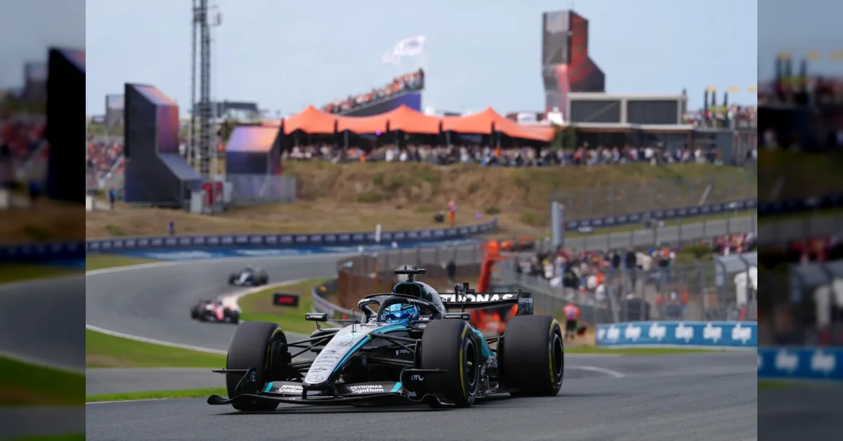 George Russell vince la Sprint Race del GP d'Olanda 2026 a Zandvoort davanti a Leclerc e Norris