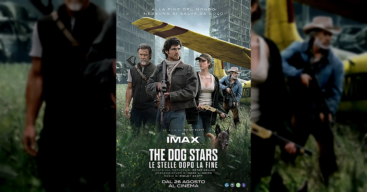 Manifesto del film The Dog Stars con Jacob Elordi e Josh Brolin in un paesaggio post-apocalittico