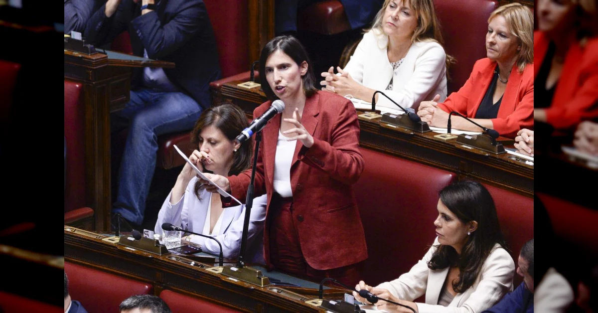 Elly Schlein in un ritratto istituzionale mentre parla di energia e crisi, con l'inverno alle porte