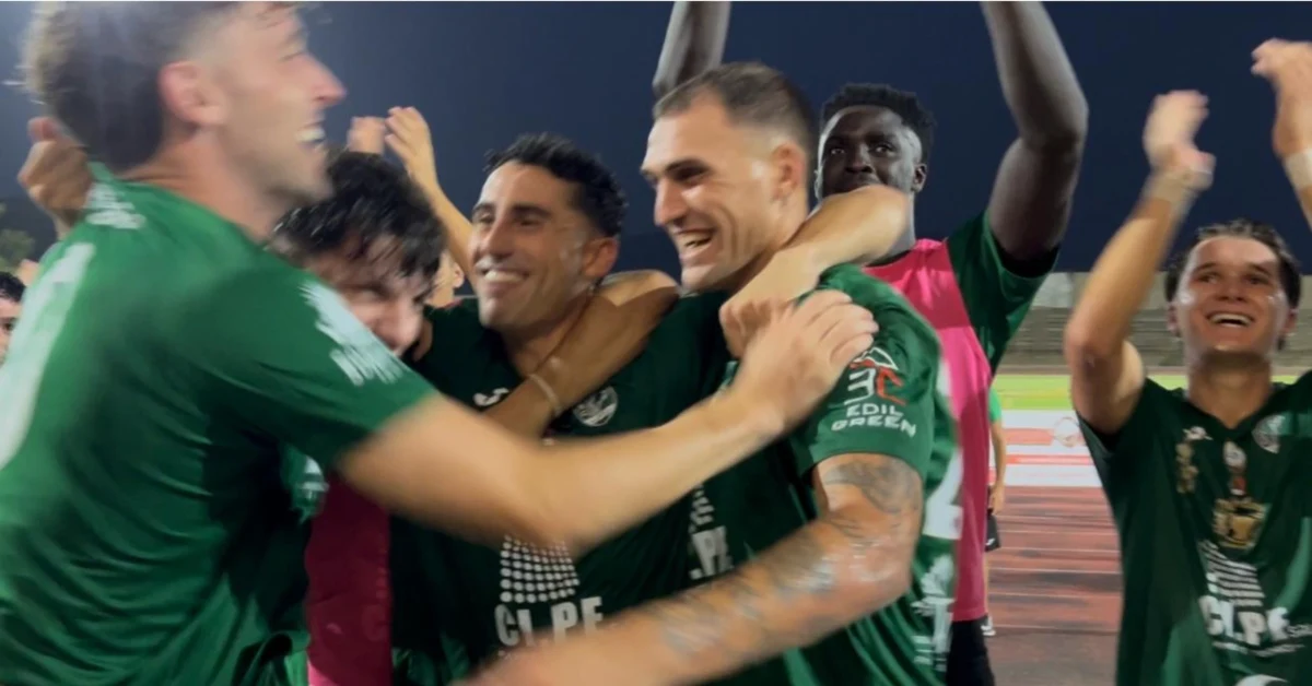 Unitas Sciacca celebra la vittoria per 3-1 contro l'Akragas in Coppa Italia