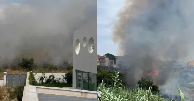 Incendio all’ingresso di Ribera, necessario anche l’intervento di un elicottero