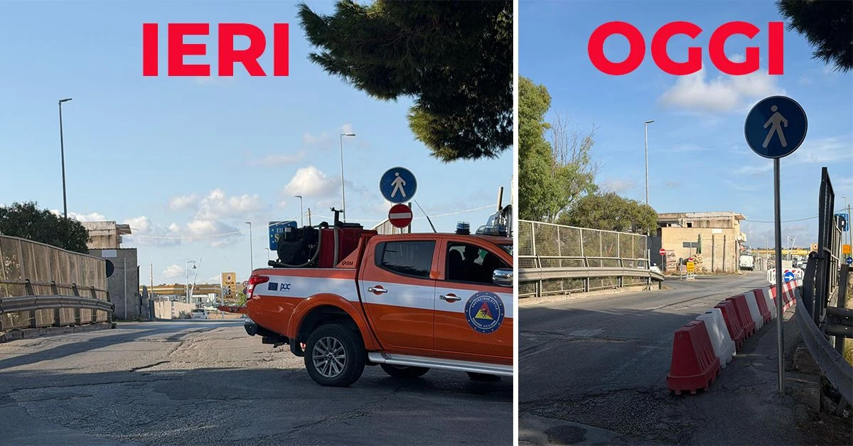 Ponte tra via Lioni e via Cappuccini a Sciacca con nuovo senso di marcia e agenti della polizia municipale