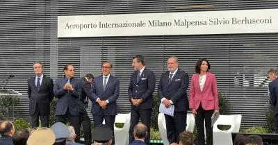 Malpensa intitolato a Silvio Berlusconi, la cerimonia con Marina, Paolo, Tajani e La Russa