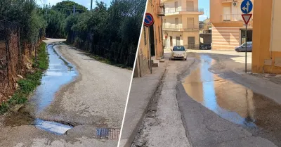 Dal centro alla periferia, Sciacca sempre allagata dalle perdite idriche e c'è una sola squadra Aica