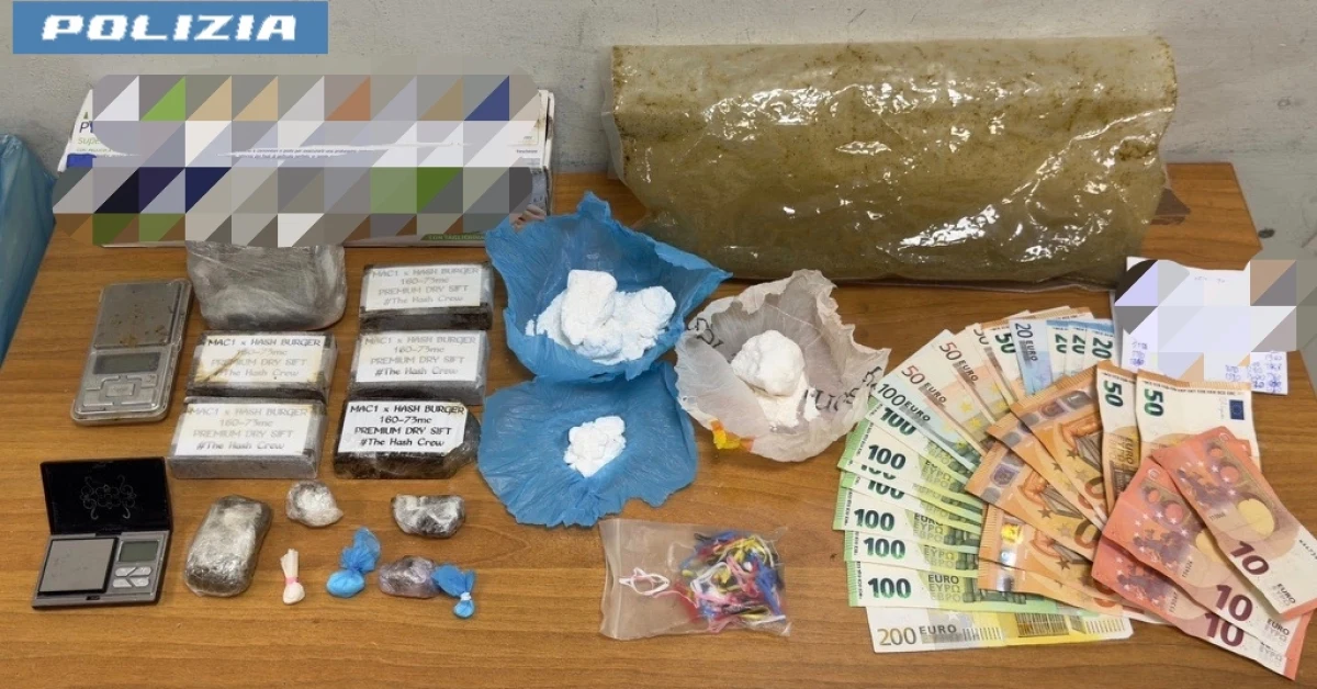 Agenti della Squadra Mobile di Roma durante operazione antidroga tra Salario e Parioli con sequestro di cocaina