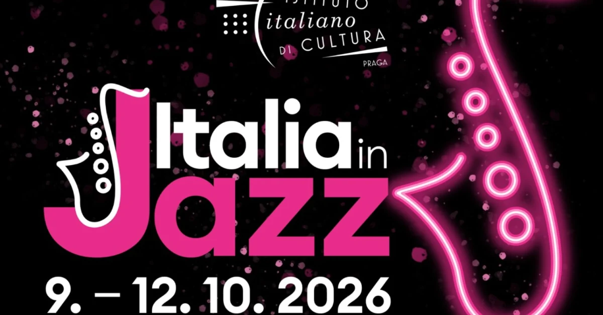 Locandina del festival Italia in Jazz a Praga con Paolo Fresu e sete concerti tra ottobre