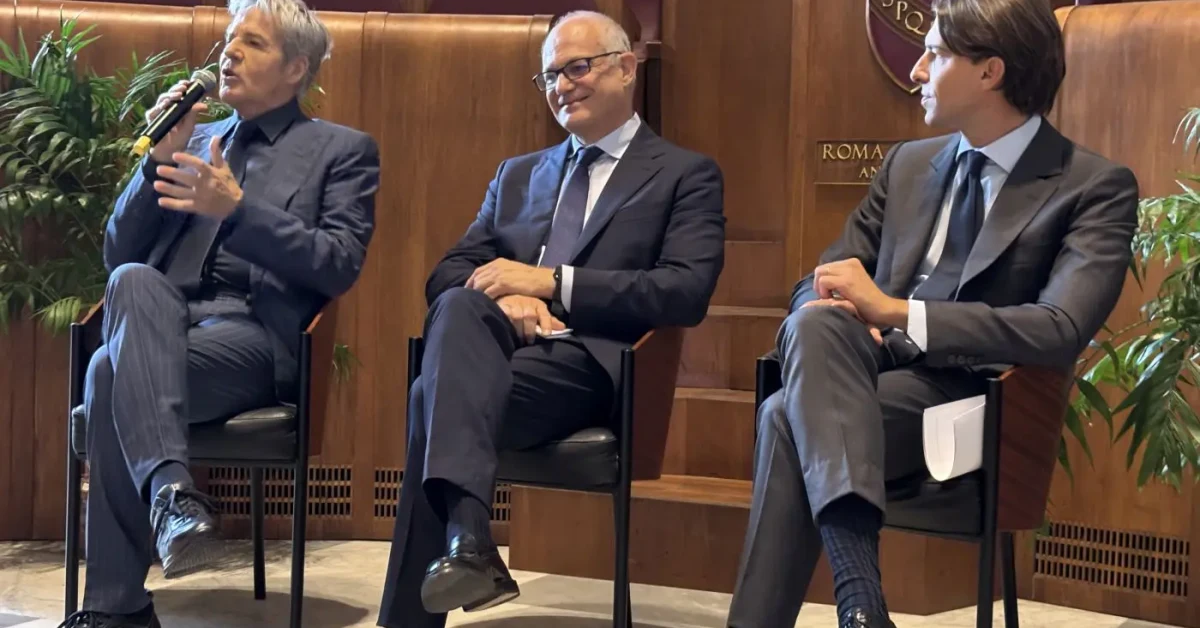 Claudio Baglioni a conferenza stampa a Roma annuncia sette concerti a Piazza di Siena e data ai Fori Imperiali