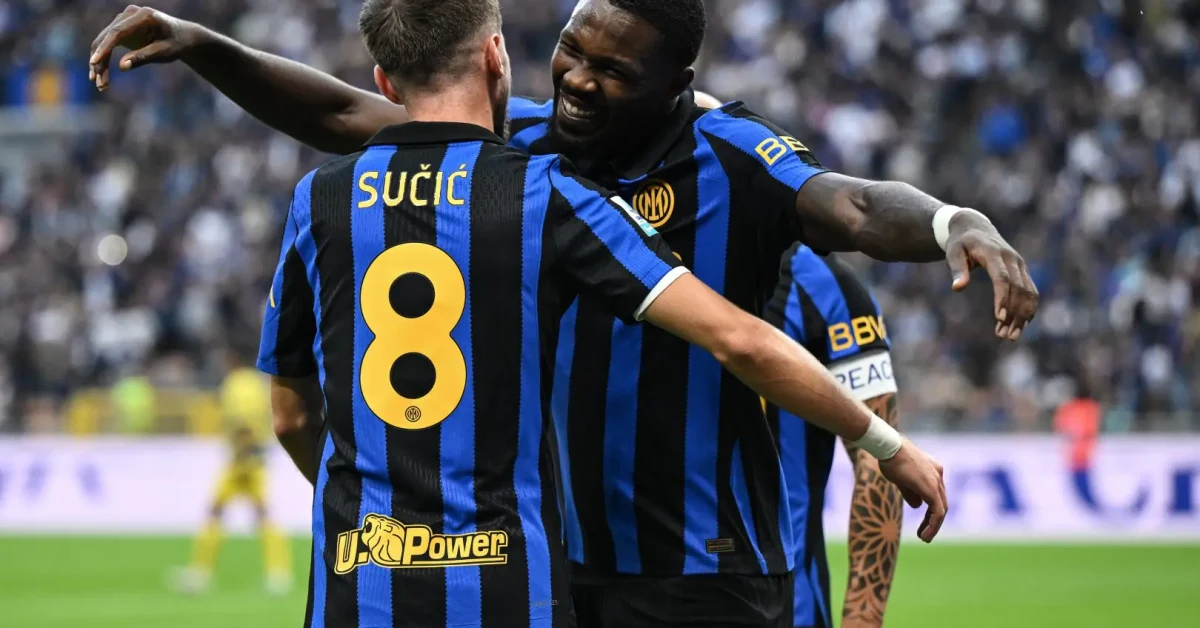 Inter-Parma 3-0: Sucic, Calhanoglu su rigore e Thuram esultano al Meazza
