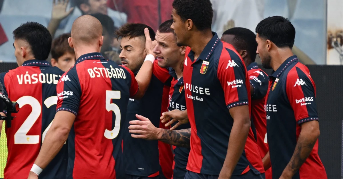 Genoa batte Fiorentina 2-1 al Ferraris: esultanza gol di Osmajic e Messias