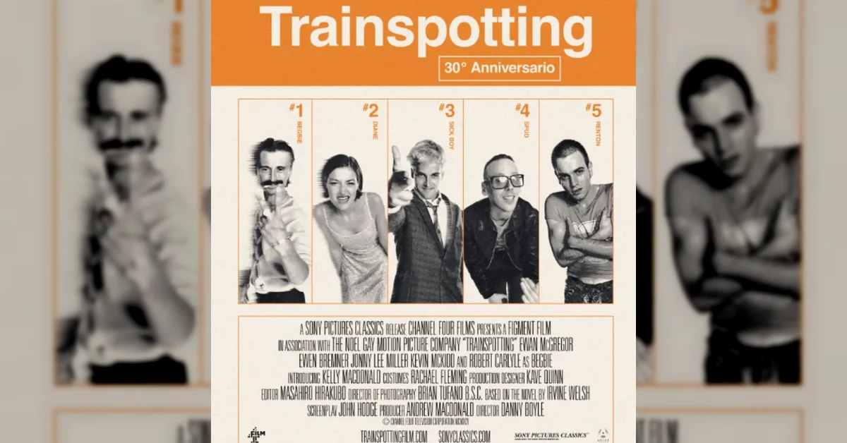 Locandina restaurata in 4K di Trainspotting, il cult di Danny Boyle torna al cinema il 19, 20 e 21 ottobre