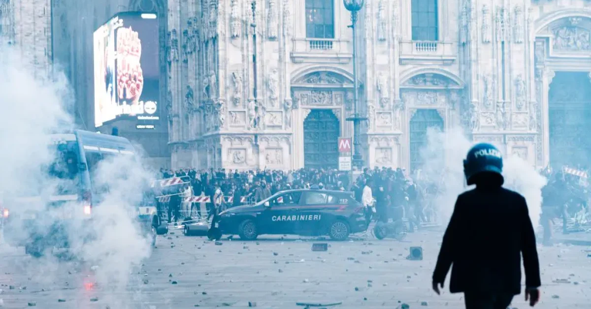 Scontri durante i cortei del 17 ottobre con agenti delle forze dell'ordine feriti e manifestanti arrestati nelle città italiane