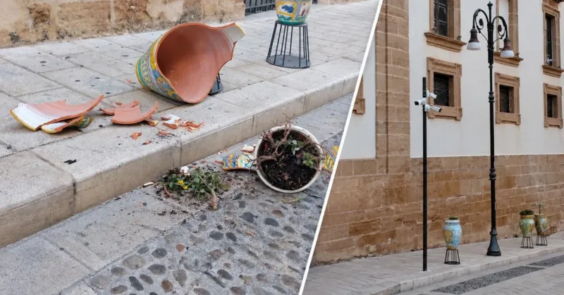 Faceva parte di un gruppo di 5 giovani ben vestiti e probabilmente ubriachi chi ha distrutto il vaso in via Roma