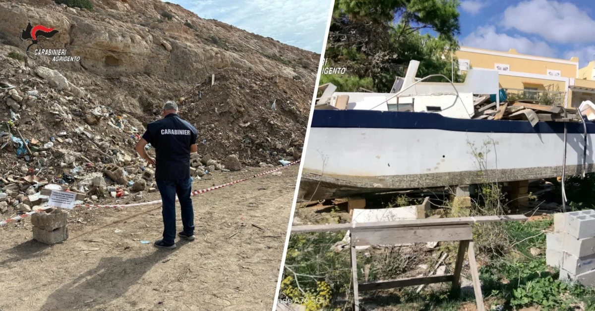 rifiuti a Lampedusa