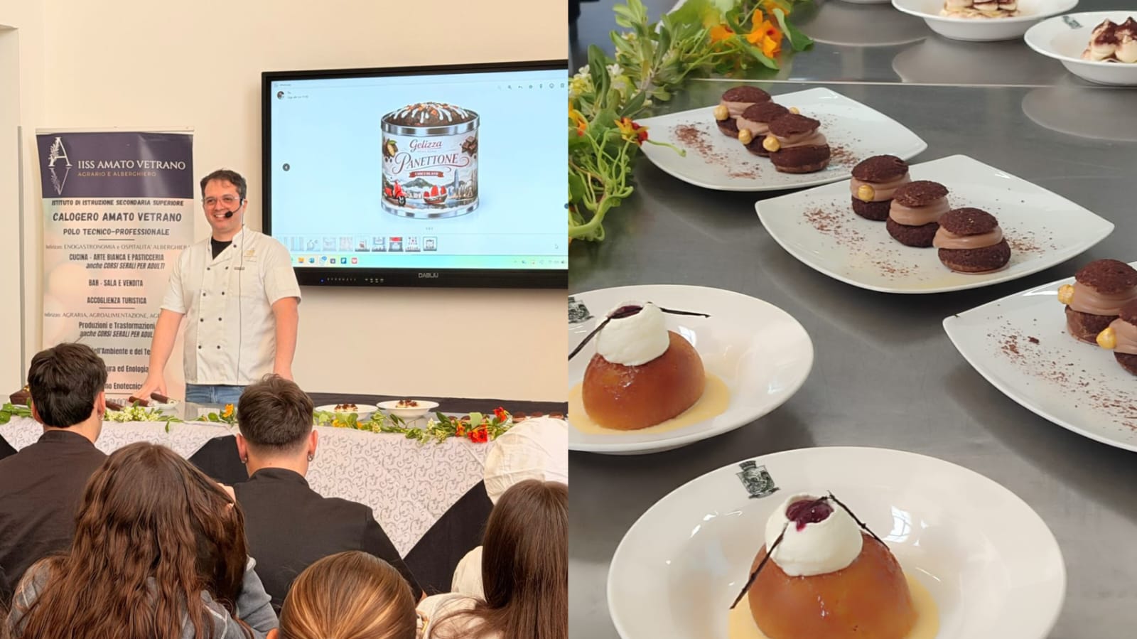 Masterclass di pasticceria all’Amato Vetrano di Sciacca: esperienza e innovazione in aula