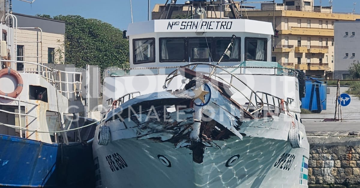 Collisione in mare nel Canale di Sicilia tra una nave e un motopesca di Sciacca