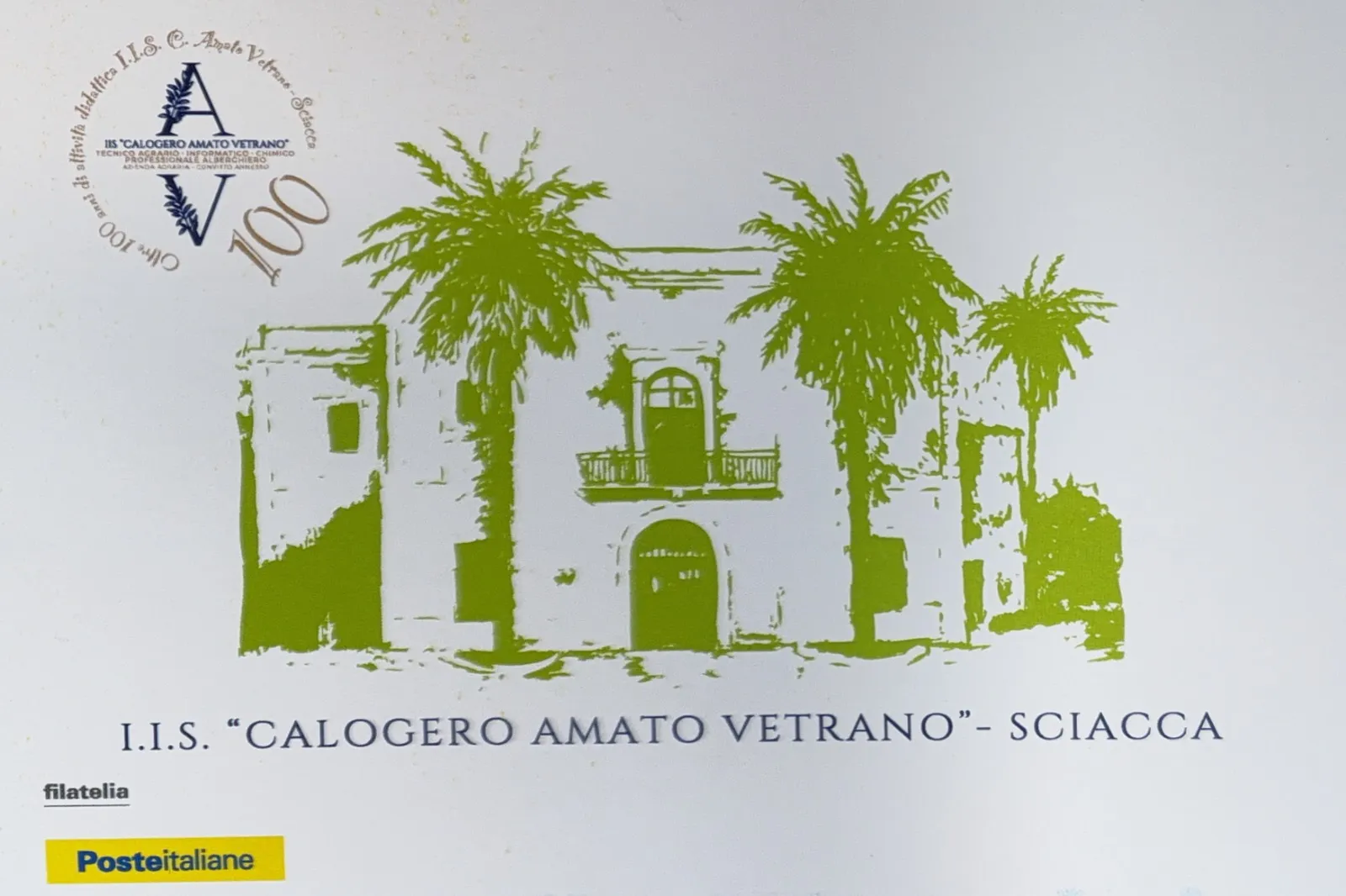 L'Istituto Amato Vetrano di Sciacca celebra con un annullo di Poste italiane i 100 anni dalla fondazione