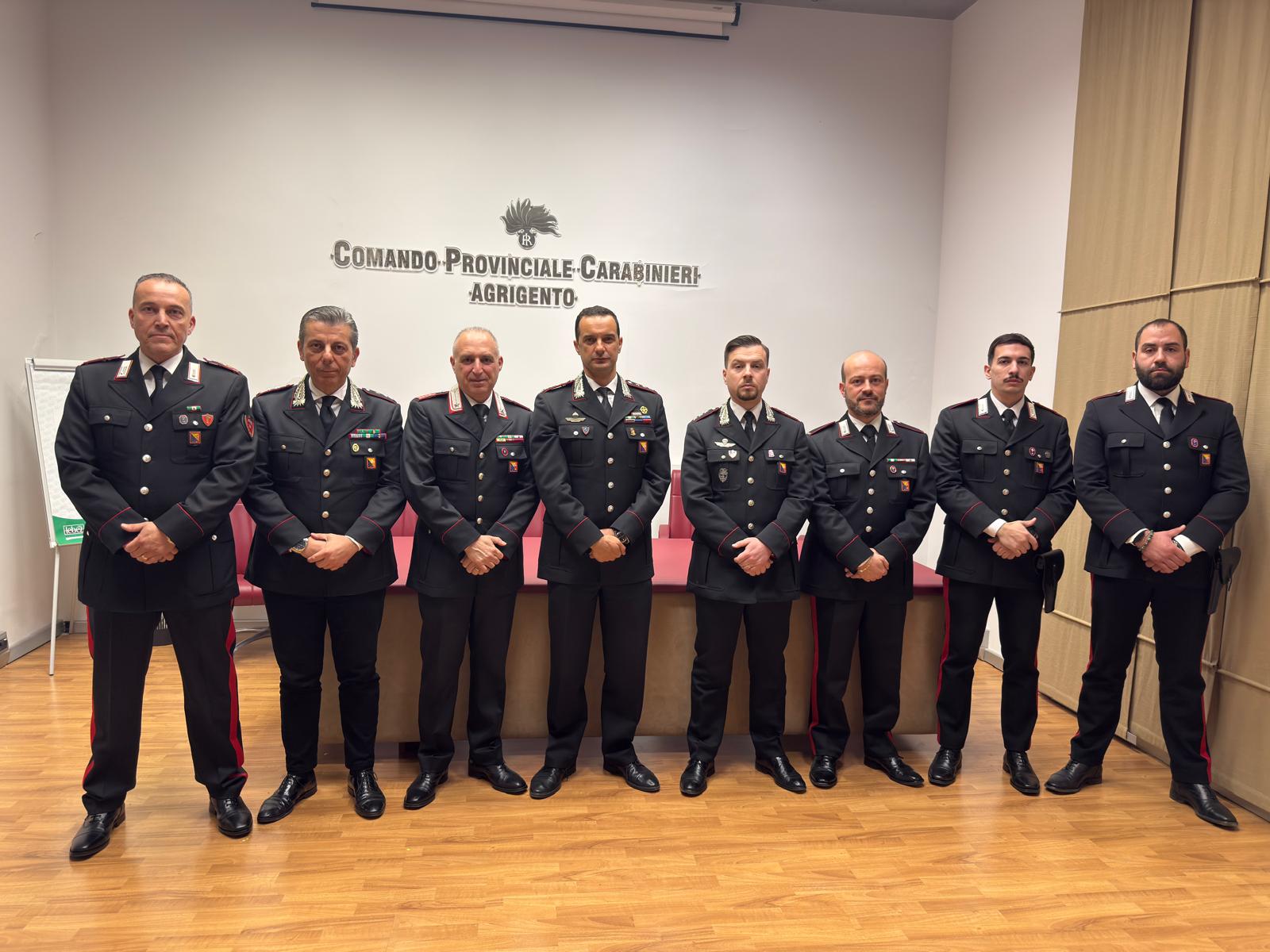 Riconoscimento per i militari agrigentini che hanno sventrato truffe dei "finti carabinieri"