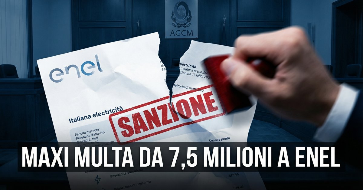 Sanzione AGCM Enel 7,5 milioni bollette illegali