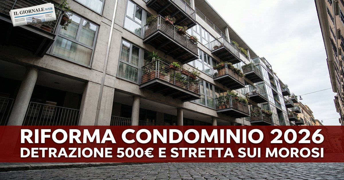 Riforma del condominio 2026: detrazione da 500 euro e distacco di acqua e riscaldamento per chi non paga
