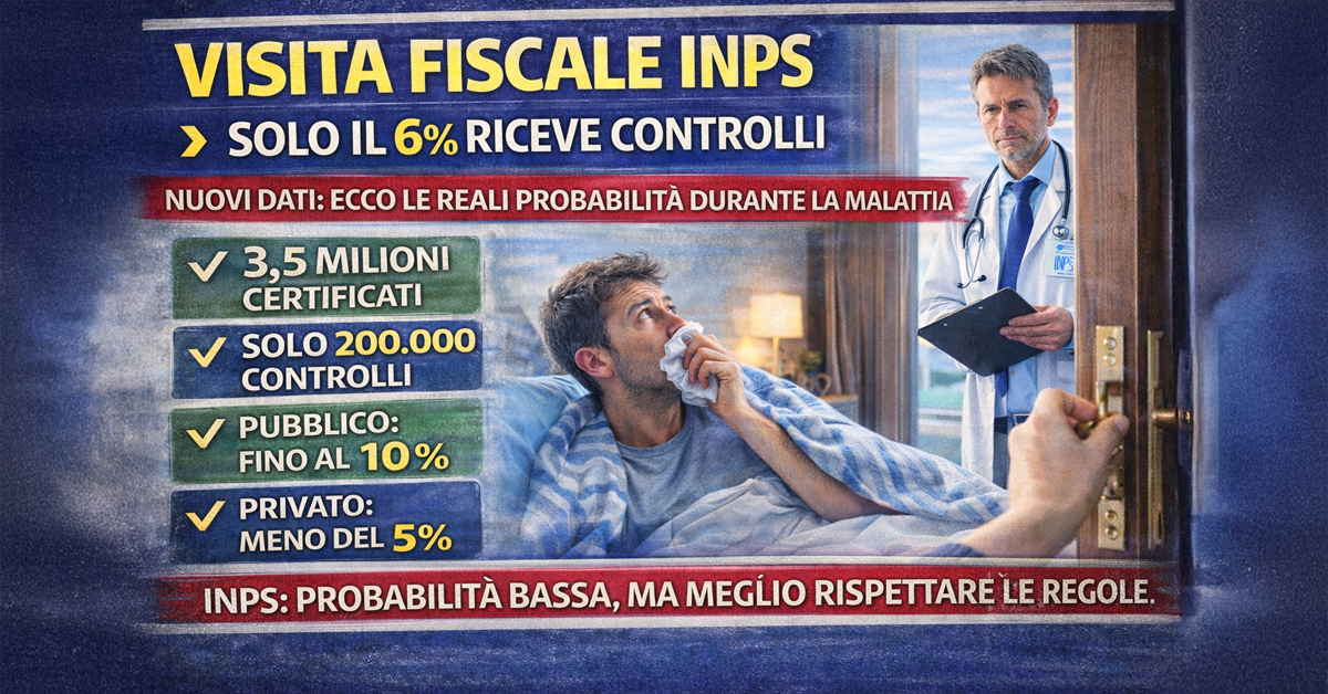 Visita fiscale INPS: quanto è probabile davvero il controllo durante la malattia? I nuovi dati aggiornati