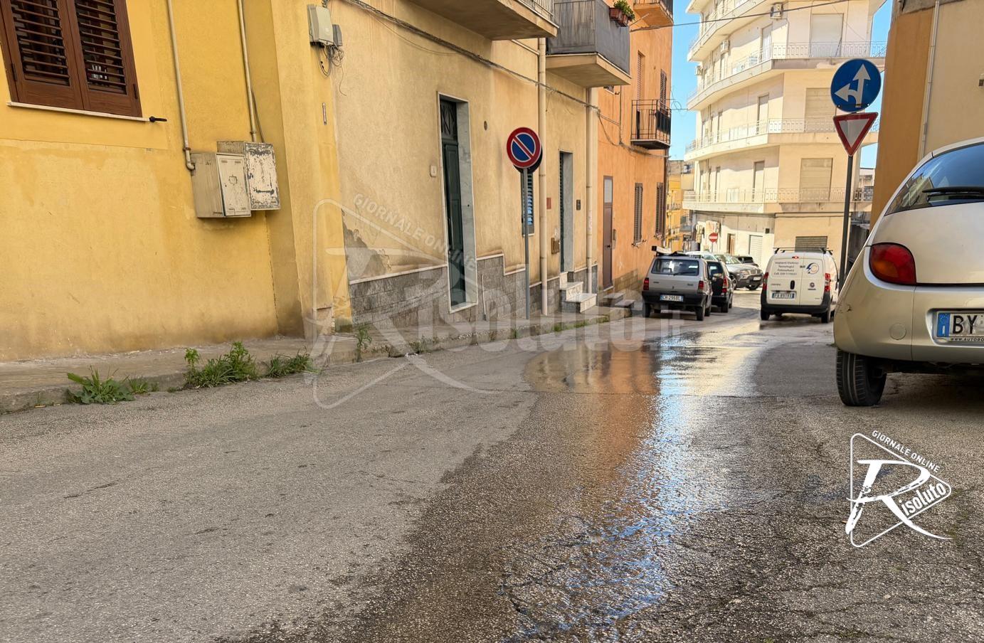 Aica elimina 30 perdite idriche nelle ultime 2 settimane a Sciacca, adesso lavori alla Foggia