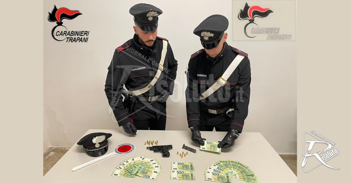 Arma clandestina e banconote false, in carcere giovane residente a Menfi