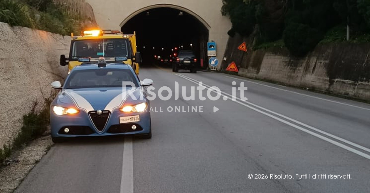 Diciassettenne ferito in un incidente nella galleria Belvedere di Sciacca