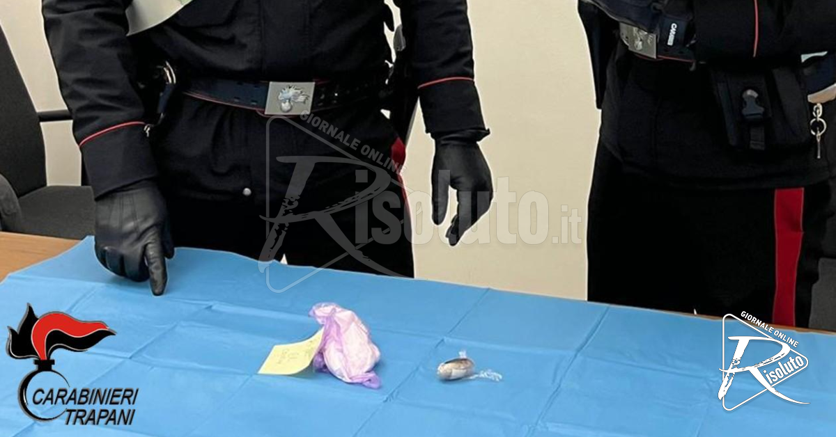 Arresto per droga a Marsala, 25enne fermato con cocaina e hashish