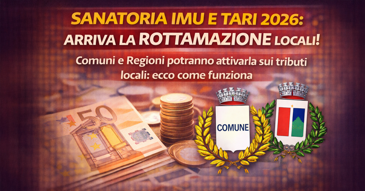 IMU e TARI 2026, arriva la nuova sanatoria: Comuni e Regioni potranno attivare la rottamazione dei tributi locali