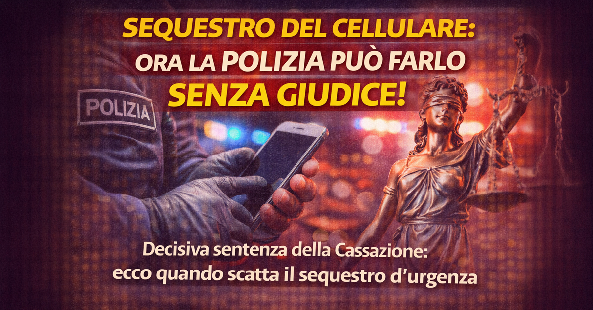 Sequestro del cellulare: la polizia può farlo anche senza giudice in caso di urgenza. La nuova sentenza che cambia le regole