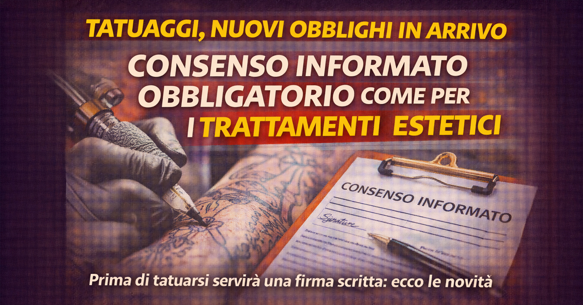 Tatuaggi, arriva il consenso informato obbligatorio: nuovo decreto in arrivo, come per i trattamenti estetici