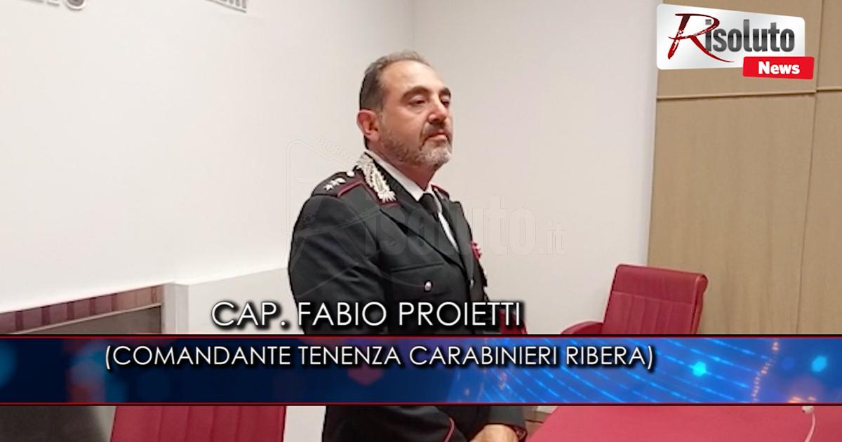 Congedo del Maggiore Proietti, una carriera operativa nei carabinieri anche a Ribera