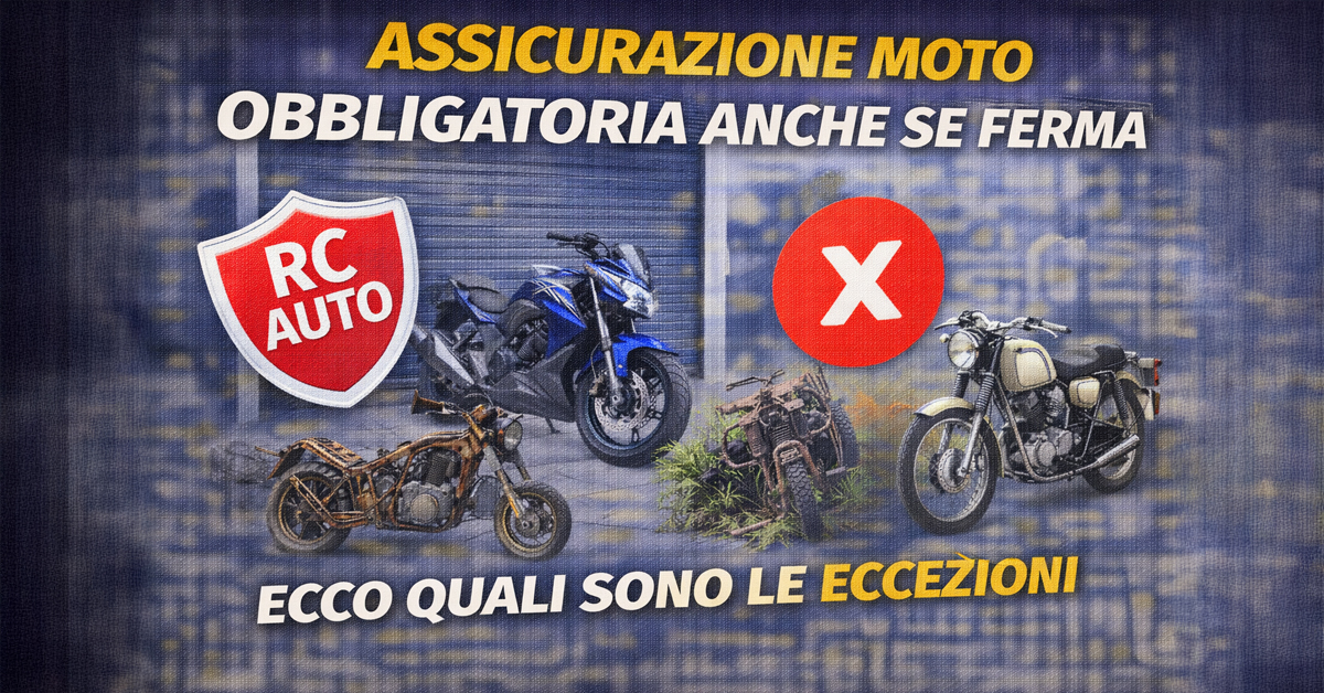 Assicurazione moto obbligatoria anche se ferma o inutilizzata: cosa cambia e quali sono le eccezioni