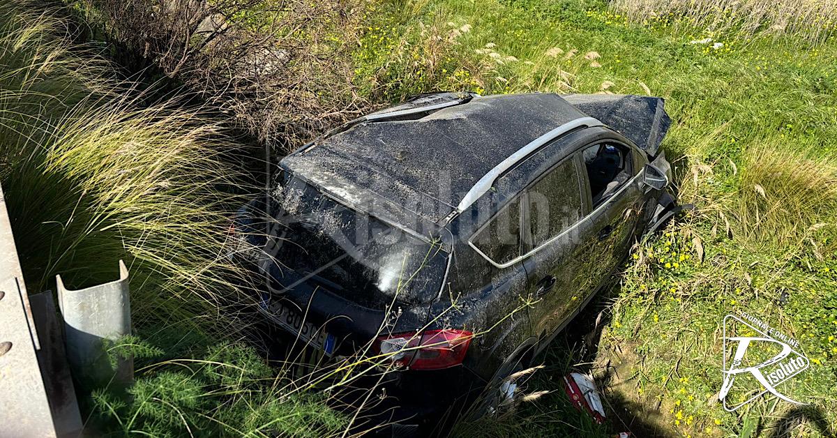 Auto finisce in scarpata sulla 115 tra Ribera ed Eraclea, 4 feriti 
