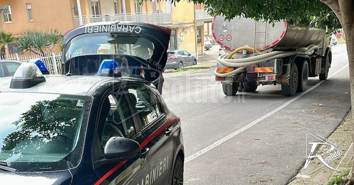 Controlli dei Carabinieri nel settore del trasporto idrico, sanzioni per oltre 10.000 euro